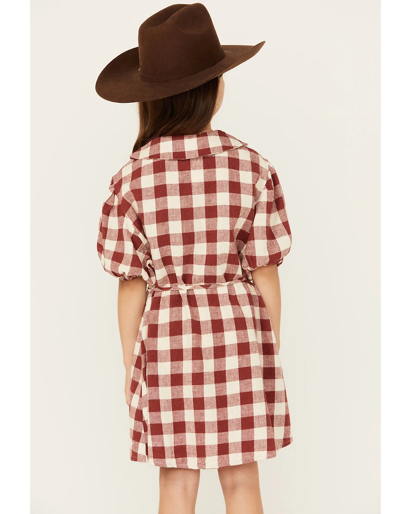 Rylee & Cru Girls' Plaid Print Mini Dress