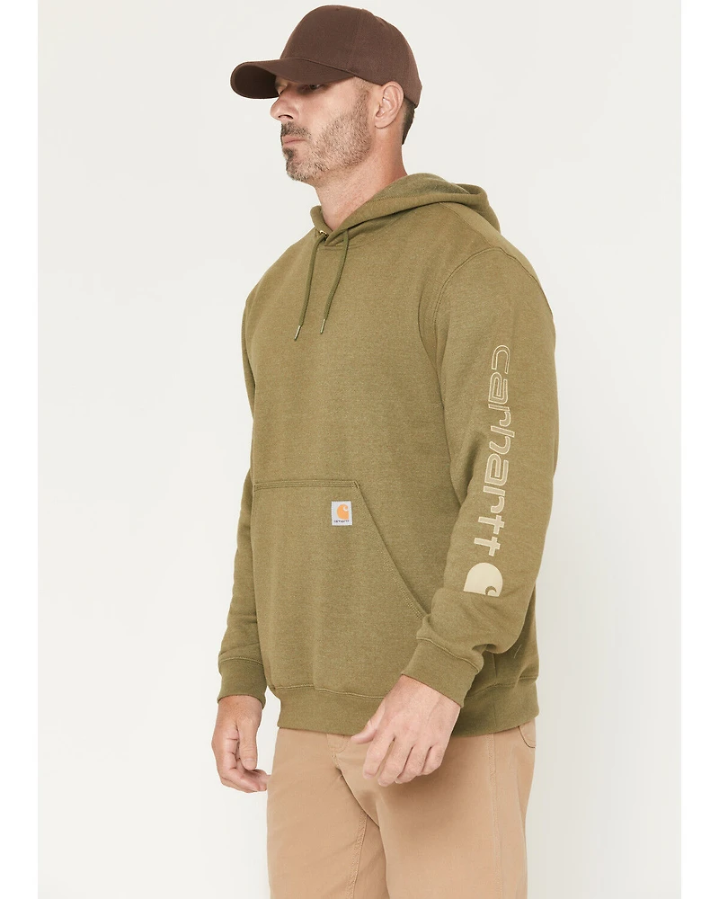 Carhartt Men's Loose Fit Midweight Logo Sleeve Graphic Hooded Sweatshirt