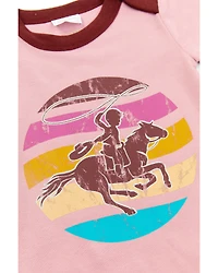 Shyanne Infant Girls' Rodeo Horse & Floral Paisley Sleep Set - 2-Piece