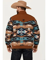 RANK 45® Men's Southwestern Print Bomber Softshell Jacket