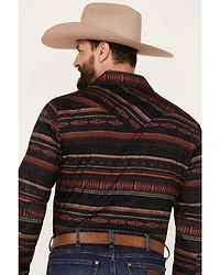 Rock & Roll Denim Men's Southwestern Stripe Stretch Long Sleeve Snap Shirt