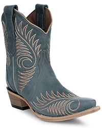 Circle G Women's Embroidered Ankle Booties - Snip Toe