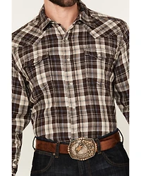 Wrangler Retro Men's Plaid Print Long Sleeve Snap Western Shirt