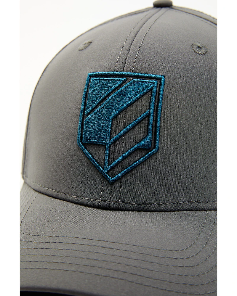 RANK 45® Men's Gray Shield Logo Ball Cap