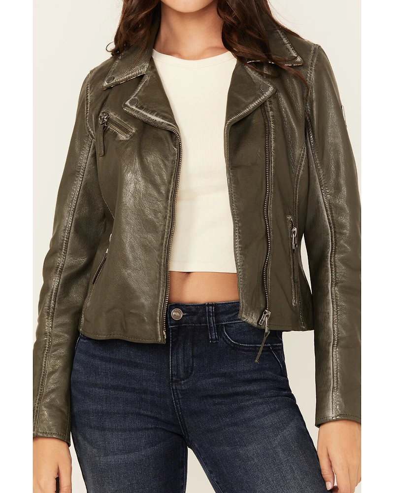 Mauritius Leather Women's Christy Scatter Star Jacket