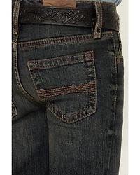 Cody James Little Boys' Barn Sour Dark Wash Slim Stretch Straight Jeans