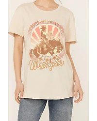 Wrangler Women's Boot Barn Exclusive Cowboy Logo Boyfriend Fit Short Sleeve Graphic Tee