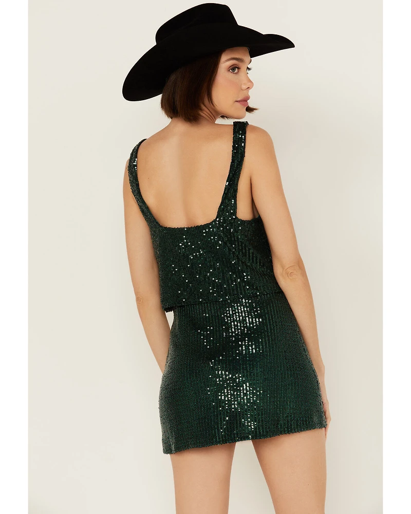 Show Me Your Mumu Women's Tara Sequins Crop Top