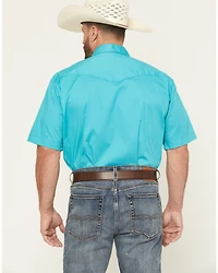 Roper Men's Amarillo Solid Short Sleeve Pearl Snap Stretch Western Shirt