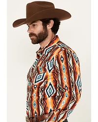 Rock & Roll Denim Men's Southwestern Striped Long Sleeve Snap Stretch Western Shirt