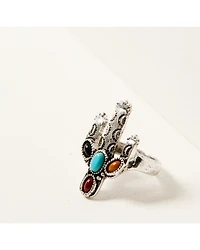 Shyanne Women's Dakota Silver Cactus 5-Piece Ring Set