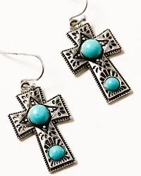 Shyanne Women's Desert Wanderer Turquoise Cross 6-Piece Earrings Set