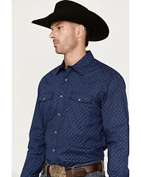 Wrangler 20X Men's Advanced Comfort Paisley Geo Print Long Sleeve Snap Western Shirt