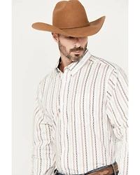 RANK 45® Men's Stormy Southwestern Striped Print Long Sleeve Button-Down Stretch Western Shirt