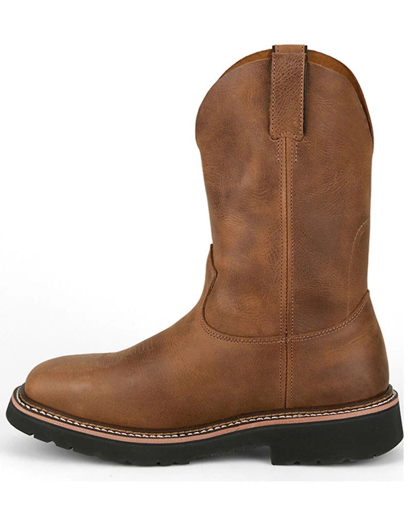 Justin Men's 8" Ames Pull-On Work Boots - Steel Toe
