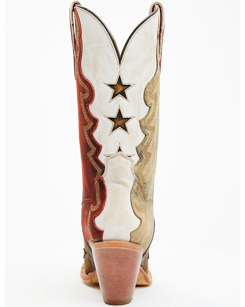 Dan Post Women's Senorita 13" Star Overlay Western Boots - Snip Toe