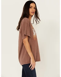 Rock & Roll Denim Women's Whiskey Rhinestone Short Sleeve Graphic Tee