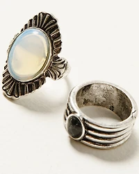 Shyanne Women's Moonstone Ring Set - 4 Piece