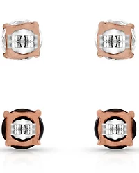 Montana Silversmiths Women's Opposites Attract Double Crystal Post Earring Set - 2 Piece