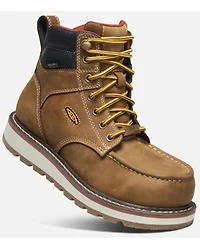 Keen Women's Cincinnati 6" Lace-Up Waterproof Wedge Work Boots - Carbon Fiber Toe
