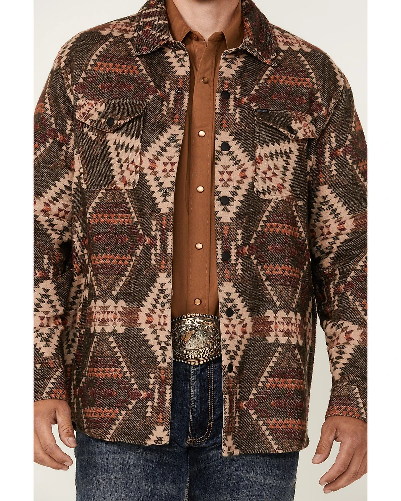 Rock & Roll Denim Men's Southwestern Print Snap Shacket