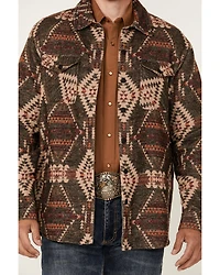 Rock & Roll Denim Men's Southwestern Print Snap Shacket