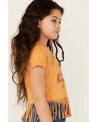 Shyanne Girls' It's About To Get Western Fringe Short Sleeve Graphic Tee