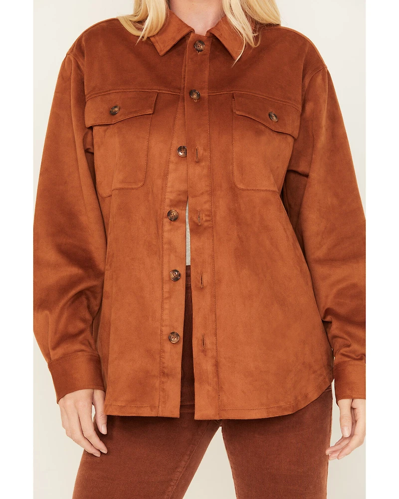 Cleo + Wolf Women's Faux Suede Shacket
