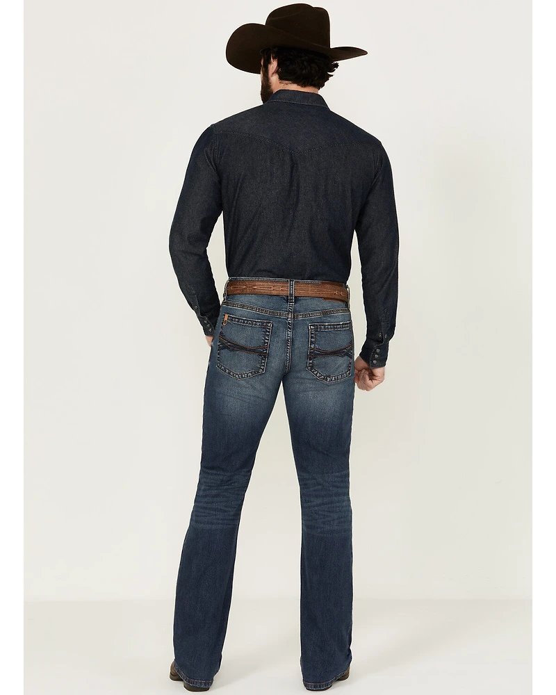 RANK 45® Men's Yuma Wash Trigger Slim Bootcut Performance Stretch Denim Jeans