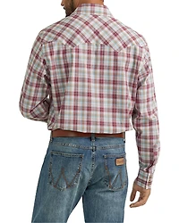 Wrangler Retro Men's Plaid Print Long Sleeve Snap Western Shirt