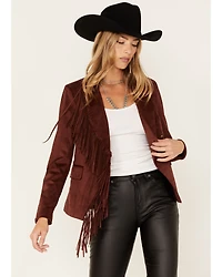 Shyanne Women's Fringe Faux Suede Blazer