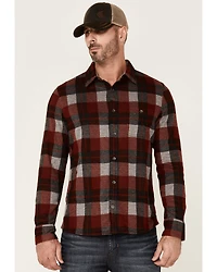 Flag & Anthem Men's Berks Plaid Textured Knit Long Sleeve Button-Down Western Shirt