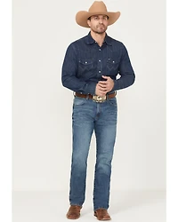 Wrangler Retro Men's 77MWZ Harris Medium Wash Slim Bootcut Stretch Denim Jeans