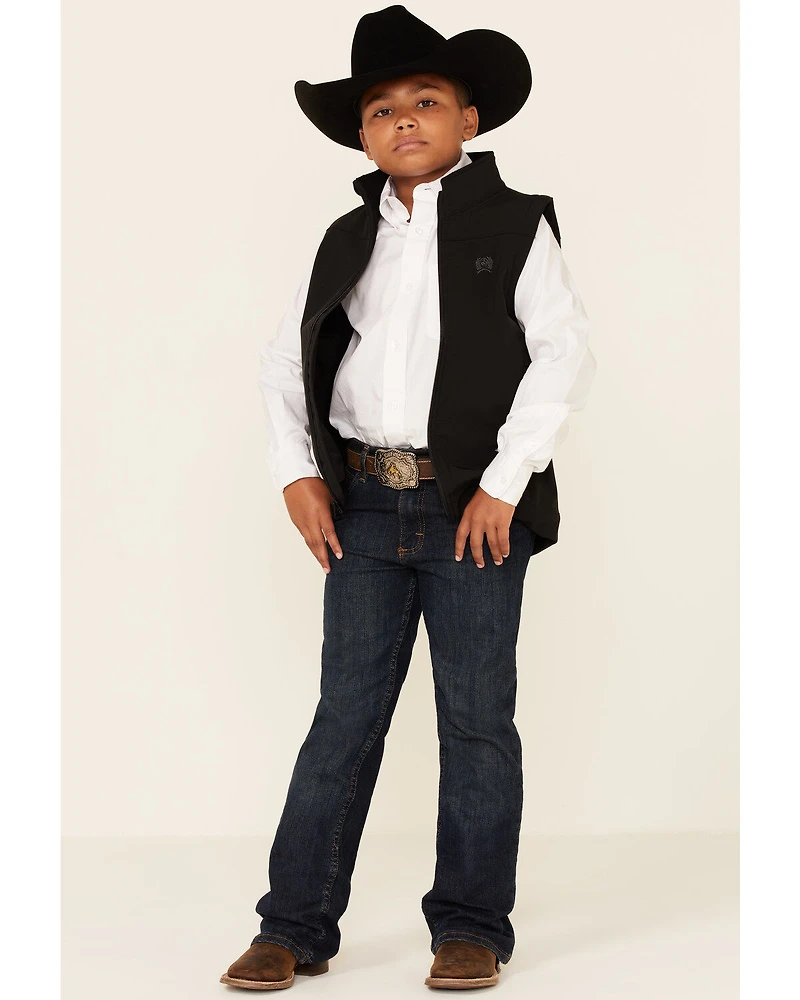 Cinch Boys' Solid Bonded Zip-Up Vest