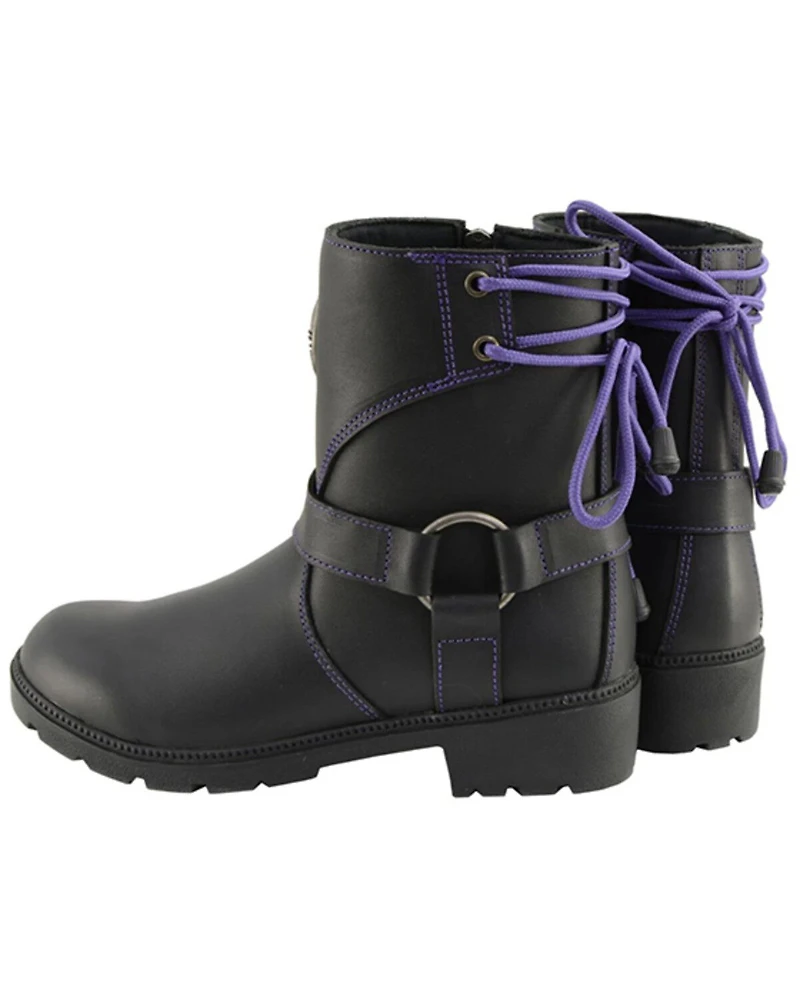 Milwaukee Leather Women's Harness Zip-Up Motorcycle Boots