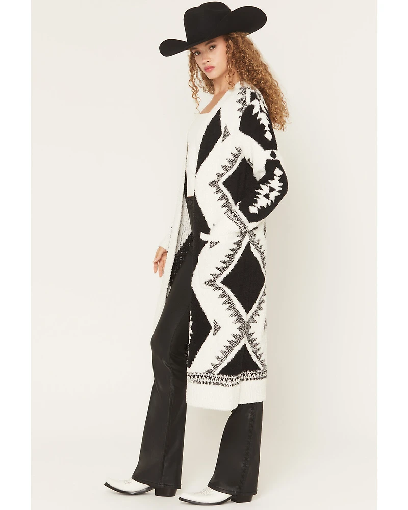 Idyllwind Women's Prairie Southwestern Print Cozy Long Cardigan