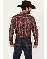 Cody James Men's Decoy Paisley Print Long Sleeve Stretch Button-Down Western Shirt
