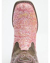 Roper Little Girls' Glitter Southwest Western Boots - Square Toe