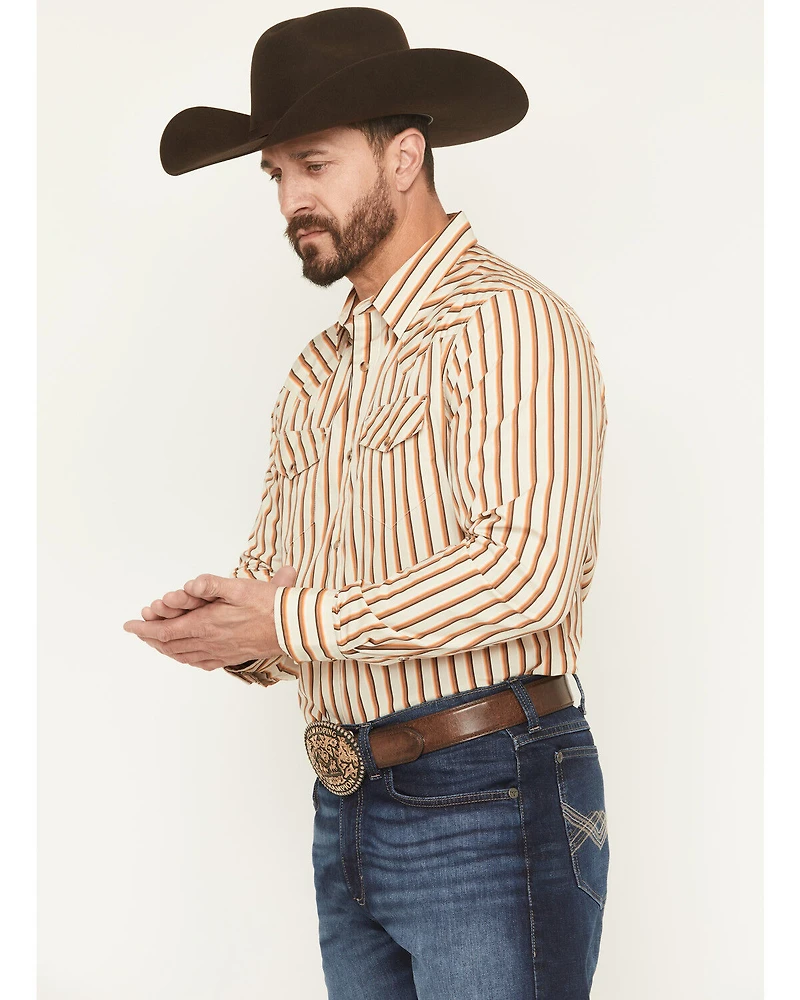 Gibson Trading Co Men's Sand Trap Striped Long Sleeve Snap Western Shirt