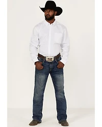 RANK 45® Men's Mash Up Floral Geo Print Long Sleeve Button-Down Western Shirt
