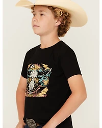 Rock & Roll Denim Boys' Steerhead Short Sleeve Graphic T-Shirt
