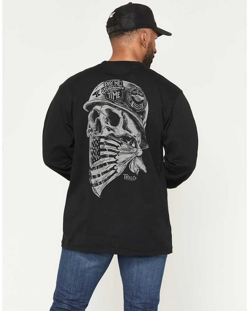 Troll Co Men's FR Headstrong Long Sleeve Graphic Work T-Shirt