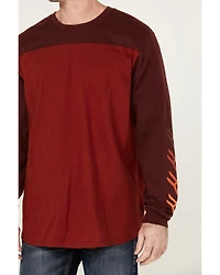 Hawx Men's FR Color Block Long Sleeve Graphic Work T-Shirt