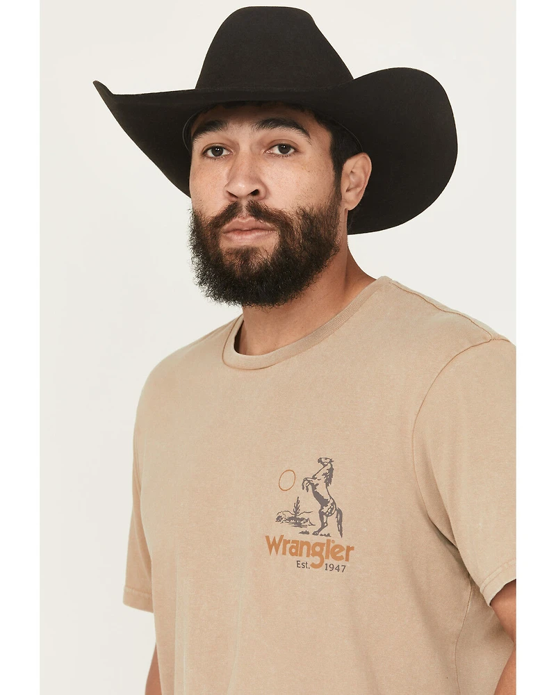 Wrangler Men's Long Live Cowboys Short Sleeve Graphic T-Shirt