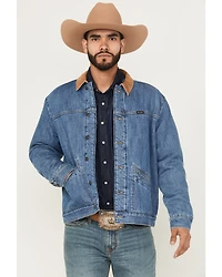 Wrangler Men's Medium Wash Vintage Sherpa Lined Jacket