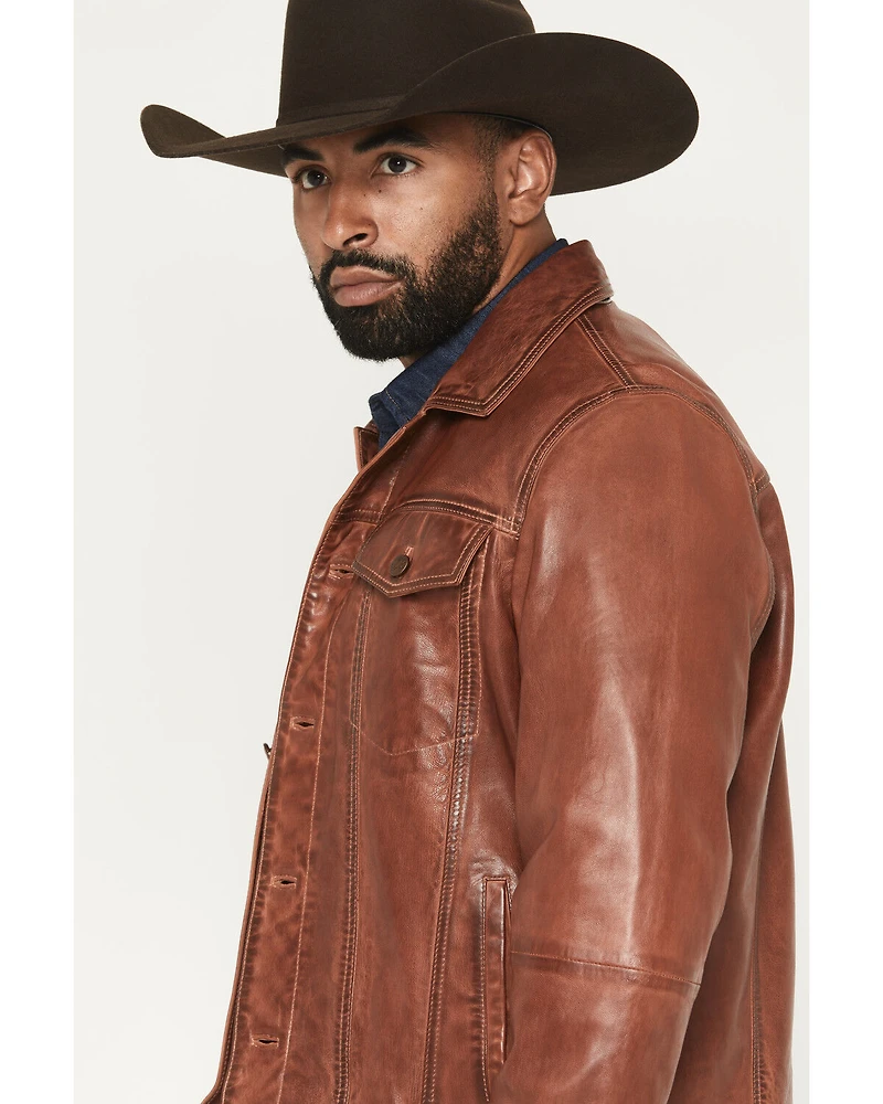 Scully Men's Leather Trucker Jacket