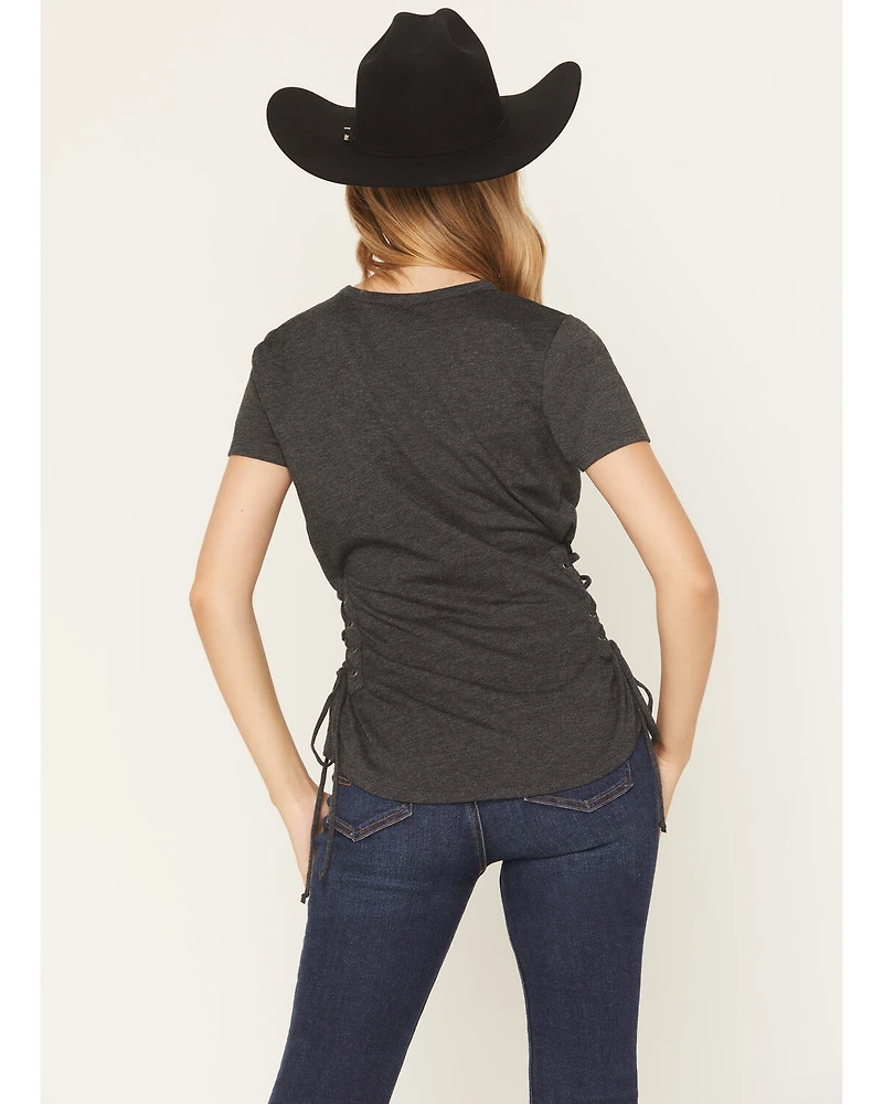 Blended Women's Bull Skull Short Sleeve Graphic Tee