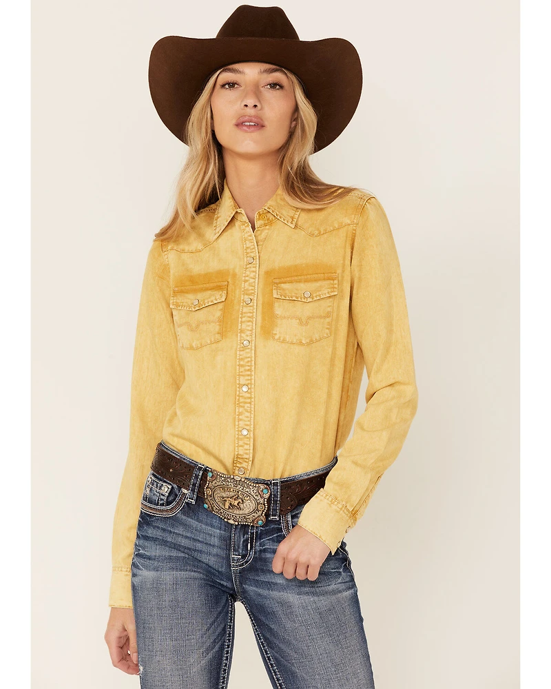 Kimes Ranch Women's Kaycee Denim Long Sleeve Pearl Snap Western Core Shirt