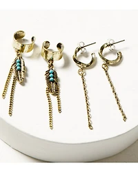 Shyanne Women's Desert Boheme Dangle Charm Earring Set - 6 Pieces