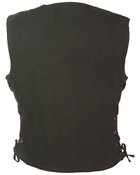 Milwaukee Leather Women's 6 Pocket Side Lace Denim Vest - 5X